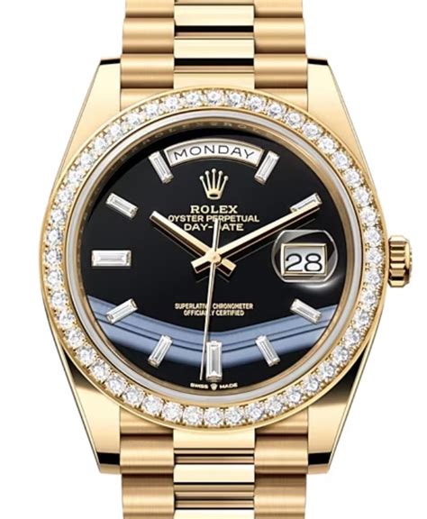 rolex diamond black noyx|Rolex day date 40 yellow gold.